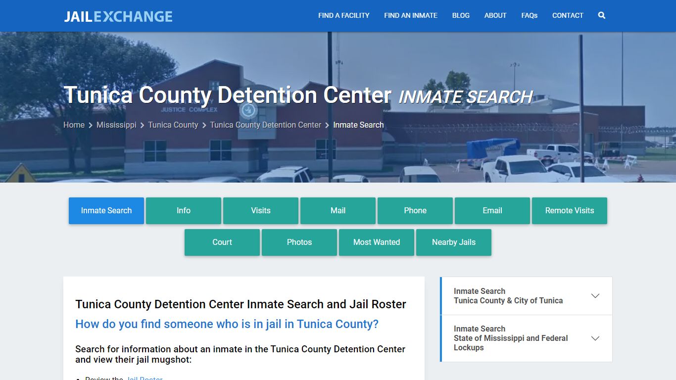 Tunica County Detention Center Inmate Search - Jail Exchange